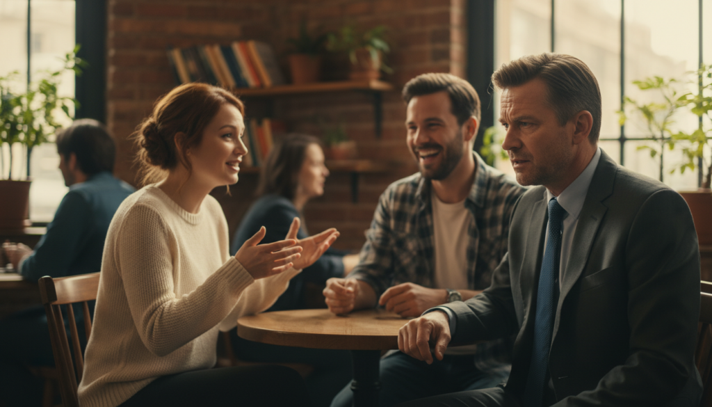 Signs of hearing loss during social conversations