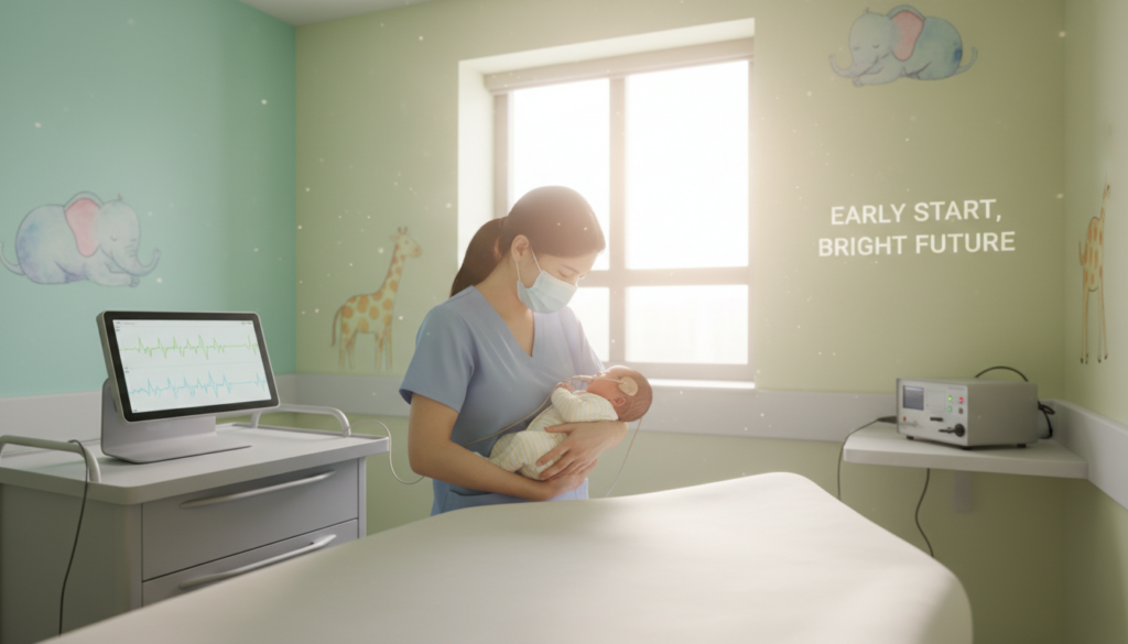 newborn hearing screening for a baby