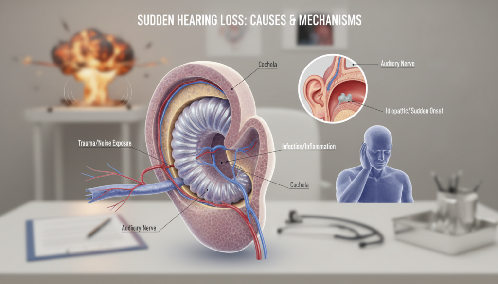 sudden hearing loss causes